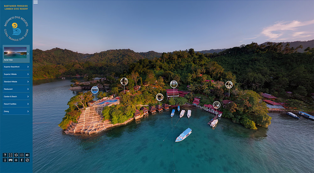 bastianos lembeh dive resort virtuel tour 360 panorama